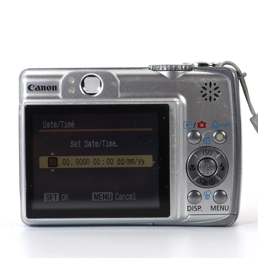 Canon PowerShot A560 7.1MP Digital Camera Silver 4x Optical Zoom Tested Works